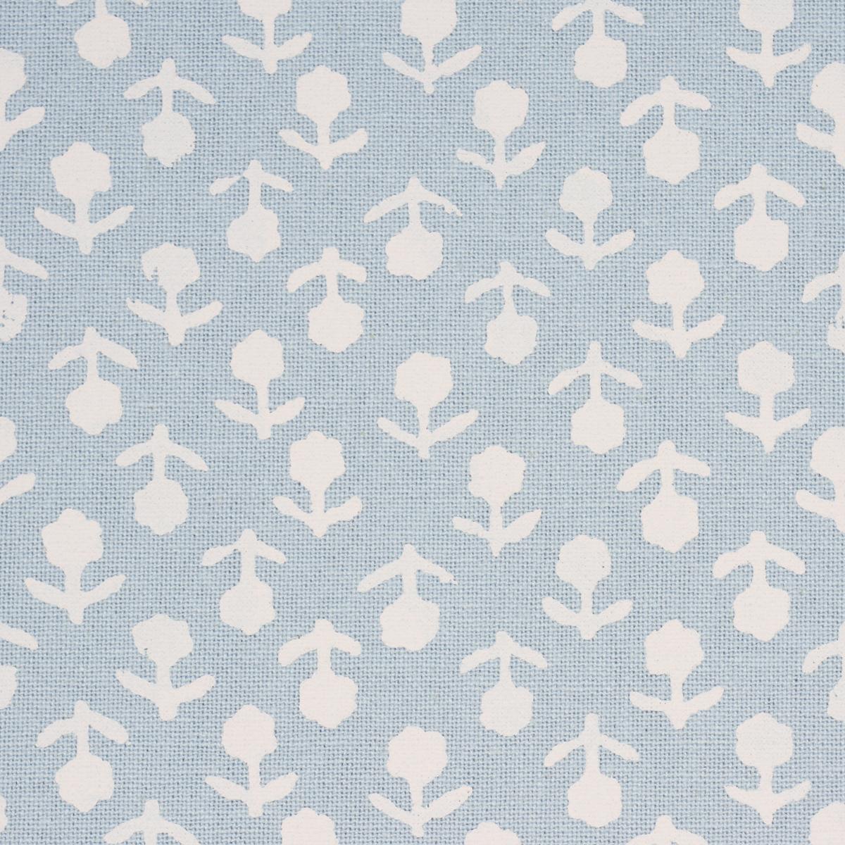 Schumacher Beatriz Handprint Blue Fabric