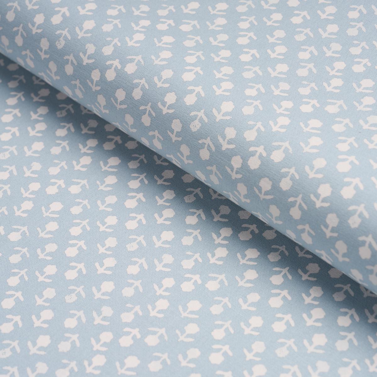 Schumacher Beatriz Handprint Blue Fabric