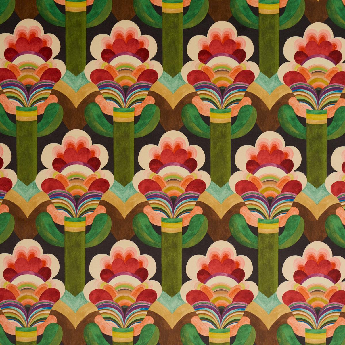 Schumacher Fleur Indienne Velvet Cinnabar Fabric