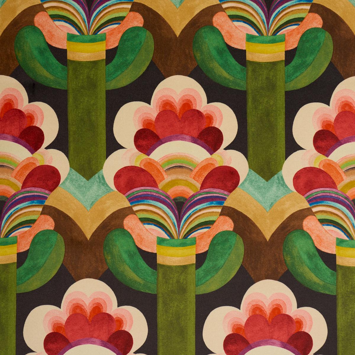 Schumacher Fleur Indienne Velvet Cinnabar Fabric