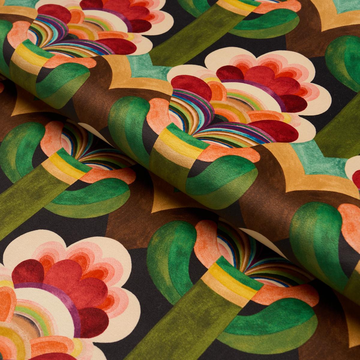 Schumacher Fleur Indienne Velvet Cinnabar Fabric