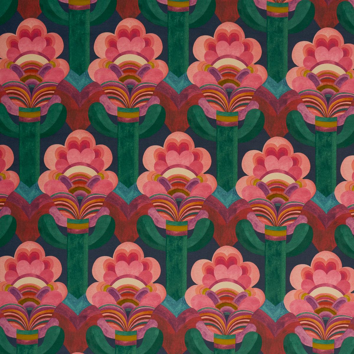 Schumacher Fleur Indienne Velvet Rose Fabric