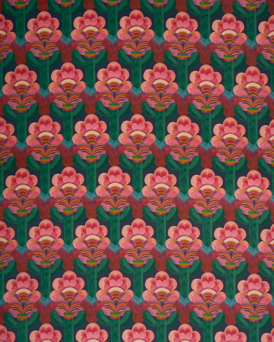 Schumacher Fleur Indienne Velvet Rose Fabric