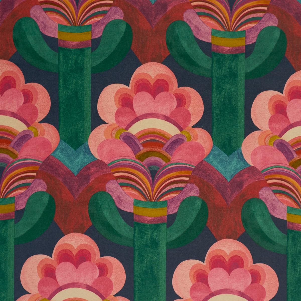 Schumacher Fleur Indienne Velvet Rose Fabric