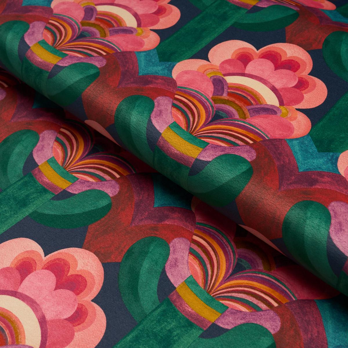 Schumacher Fleur Indienne Velvet Rose Fabric