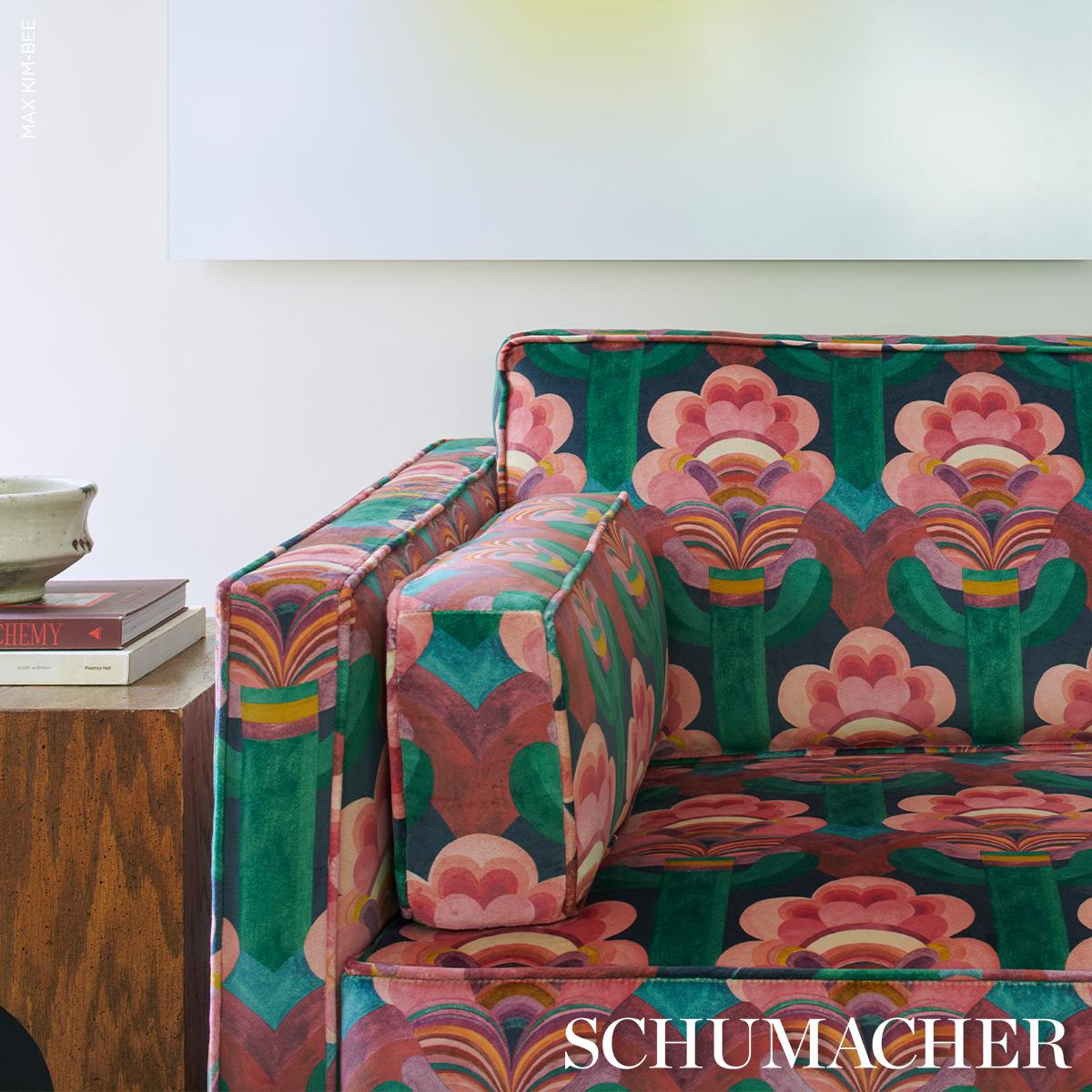 Schumacher Fleur Indienne Velvet Rose Fabric