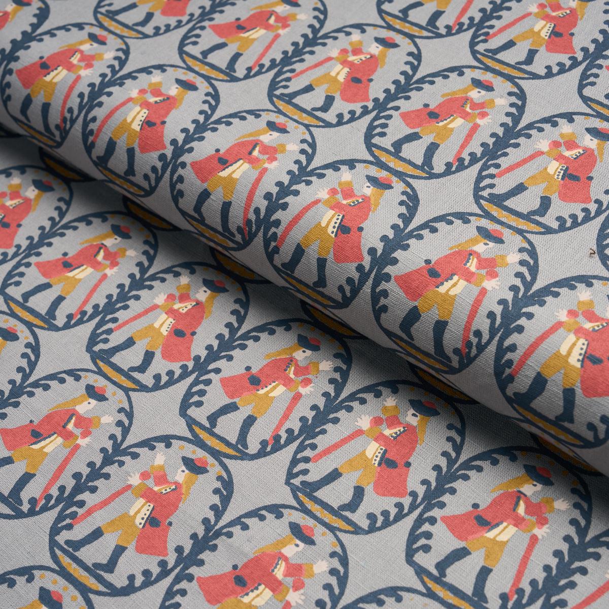 Schumacher Country Gentleman Blue Fabric