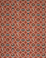 Schumacher George Washington Red Fabric