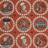 Schumacher George Washington Red Fabric