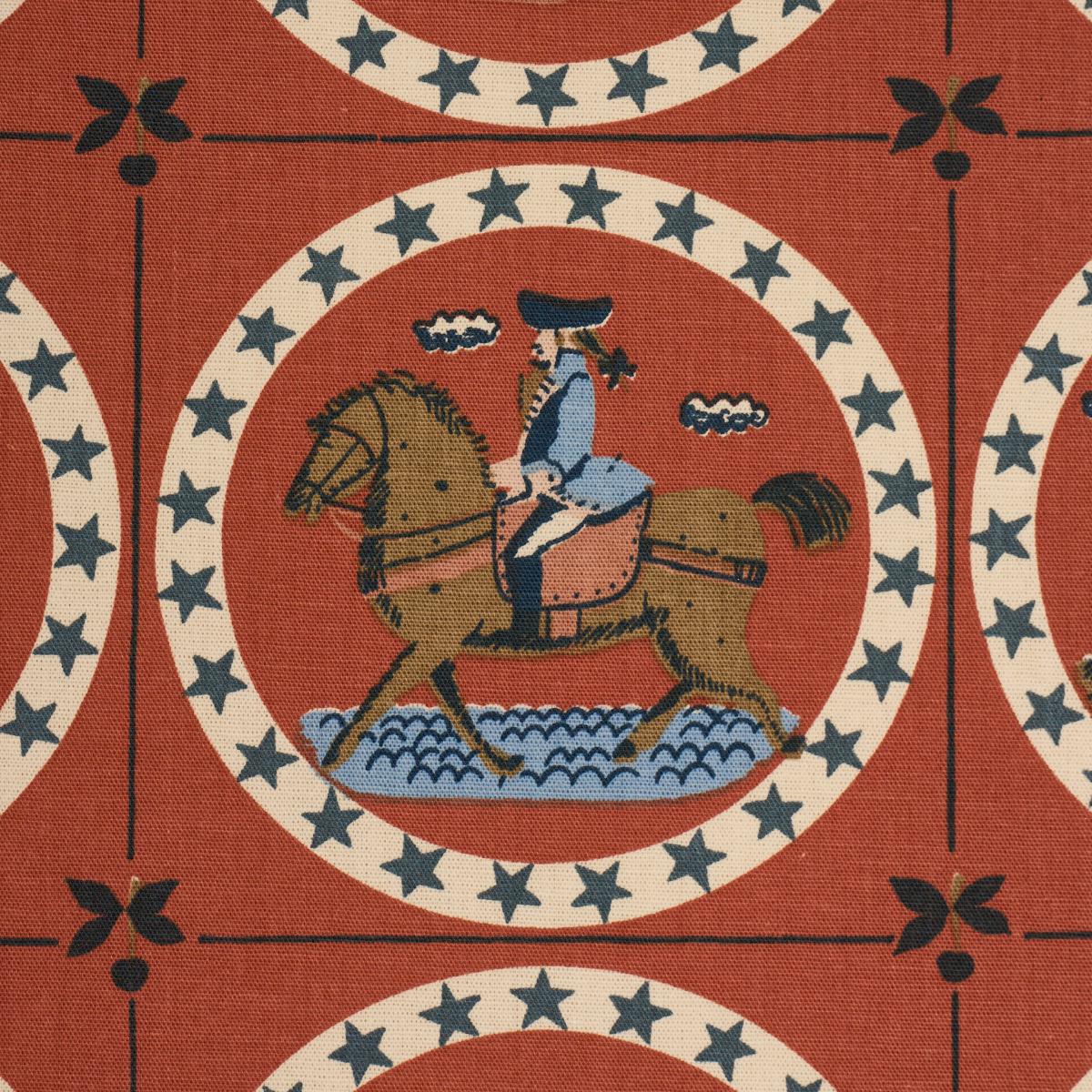 Schumacher George Washington Red Fabric