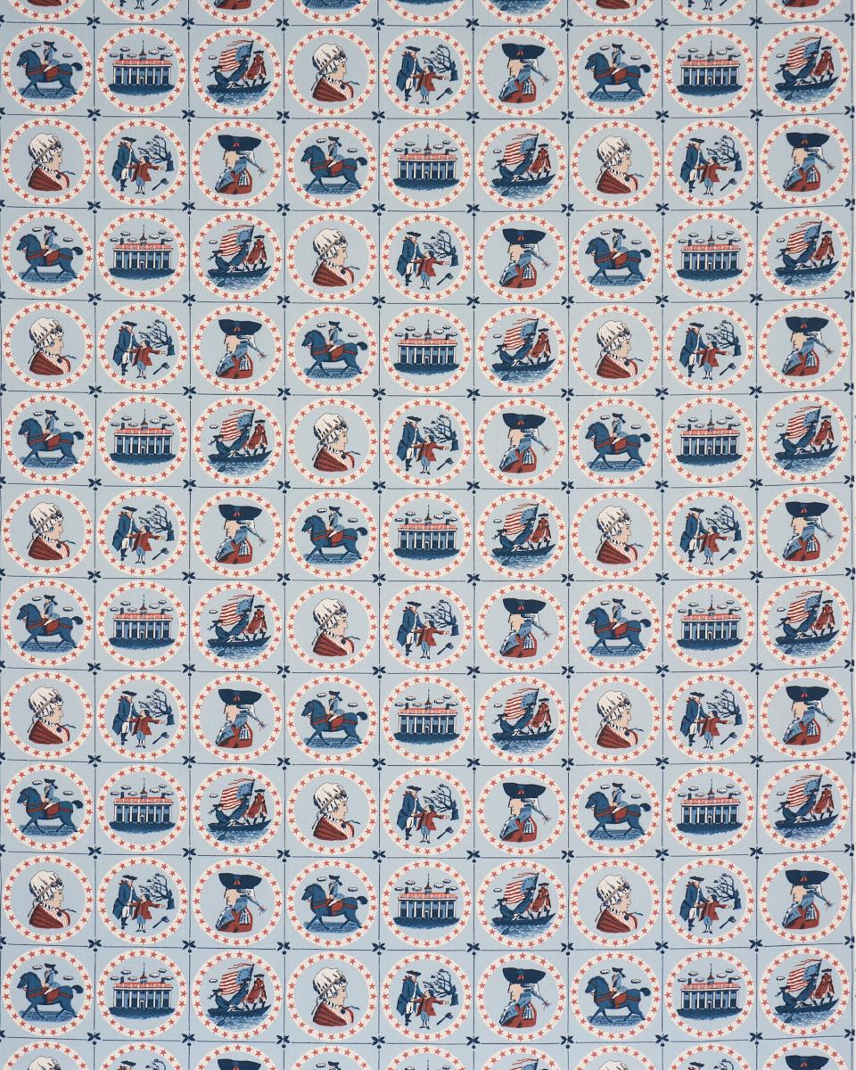 Schumacher George Washington Sky Fabric