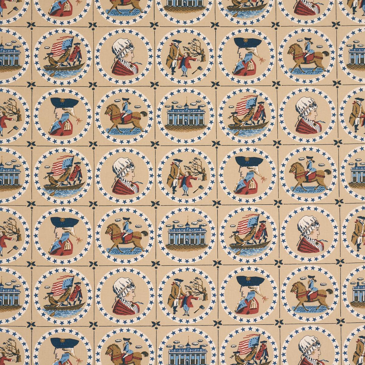 Schumacher George Washington Neutral Fabric