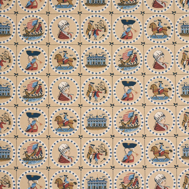 Schumacher George Washington Neutral Fabric