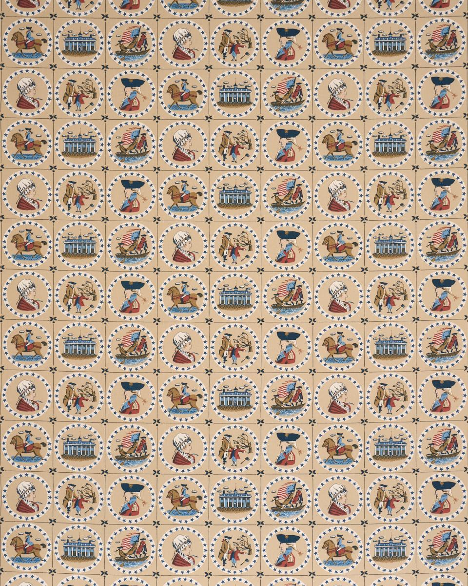 Schumacher George Washington Neutral Fabric