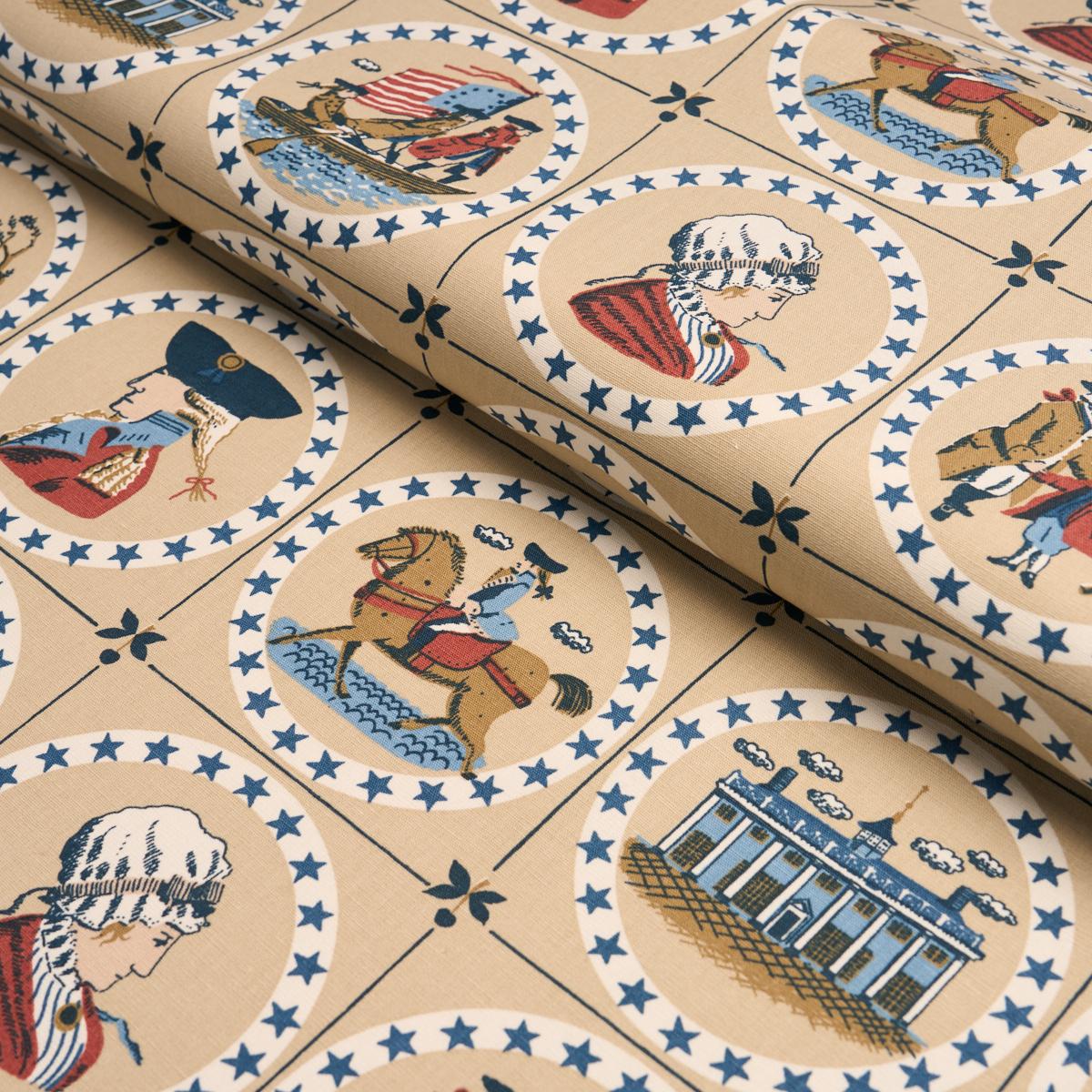Schumacher George Washington Neutral Fabric