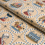 Schumacher George Washington Neutral Fabric