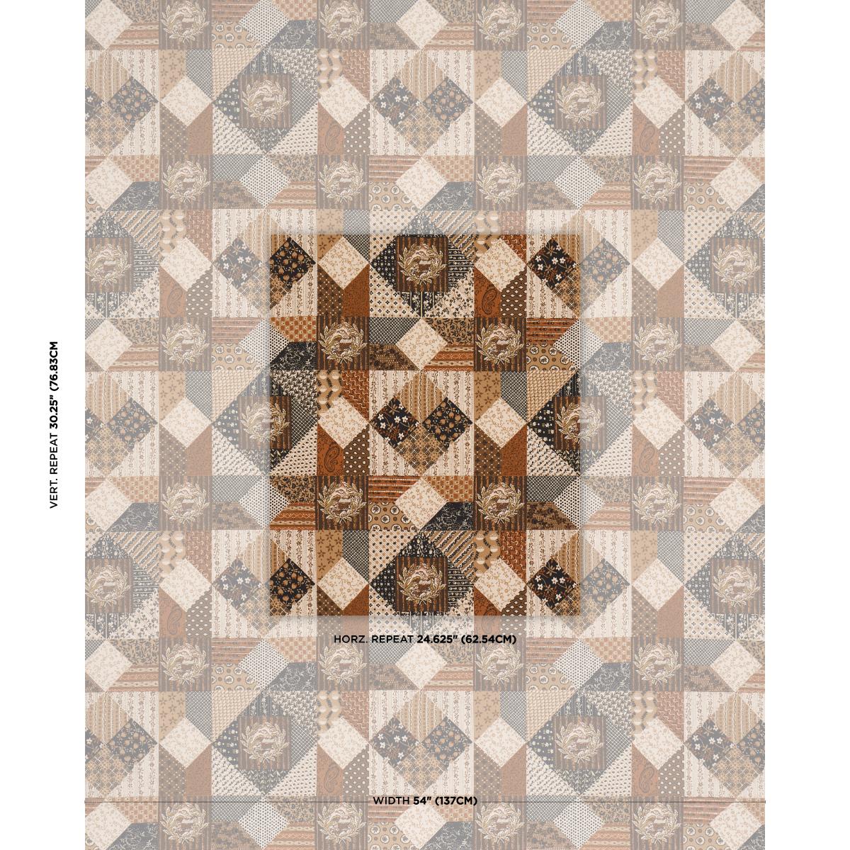 Schumacher Variable Star Sepia Fabric
