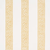 Schumacher Mahdavi Stripe Hand-Block Print Yellow Fabric