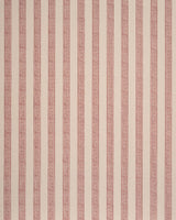 Schumacher Mahdavi Stripe Hand-Block Print Red Fabric