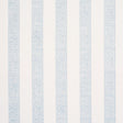Schumacher Mahdavi Stripe Hand-Block Print Sky Fabric