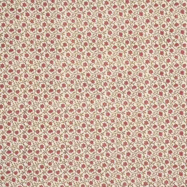 Schumacher Malaya Hand-Block Print Red Fabric