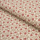 Schumacher Malaya Hand-Block Print Red Fabric