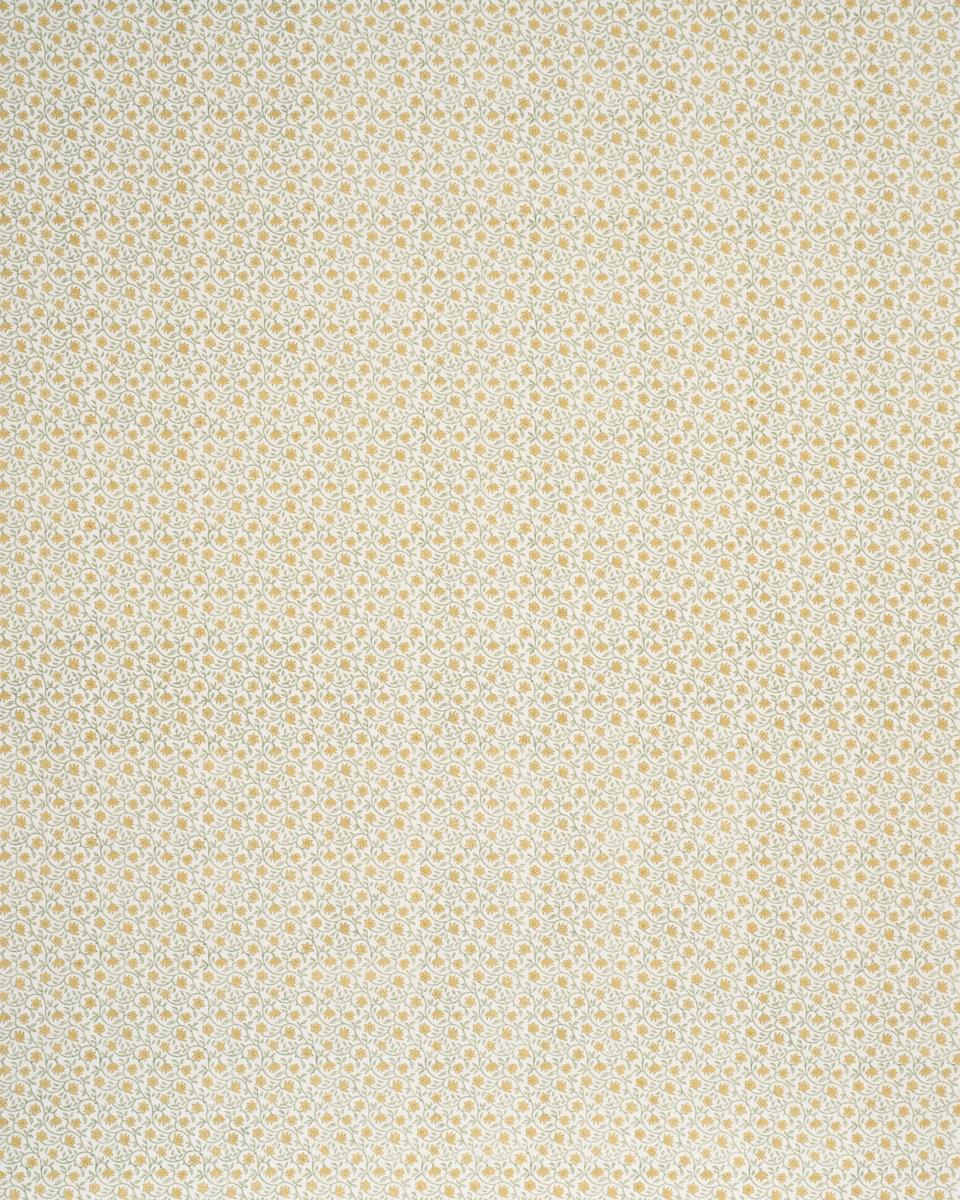 Schumacher Malaya Hand-Block Print Yellow Fabric