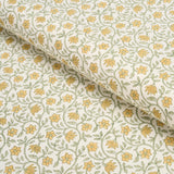 Schumacher Malaya Hand-Block Print Yellow Fabric