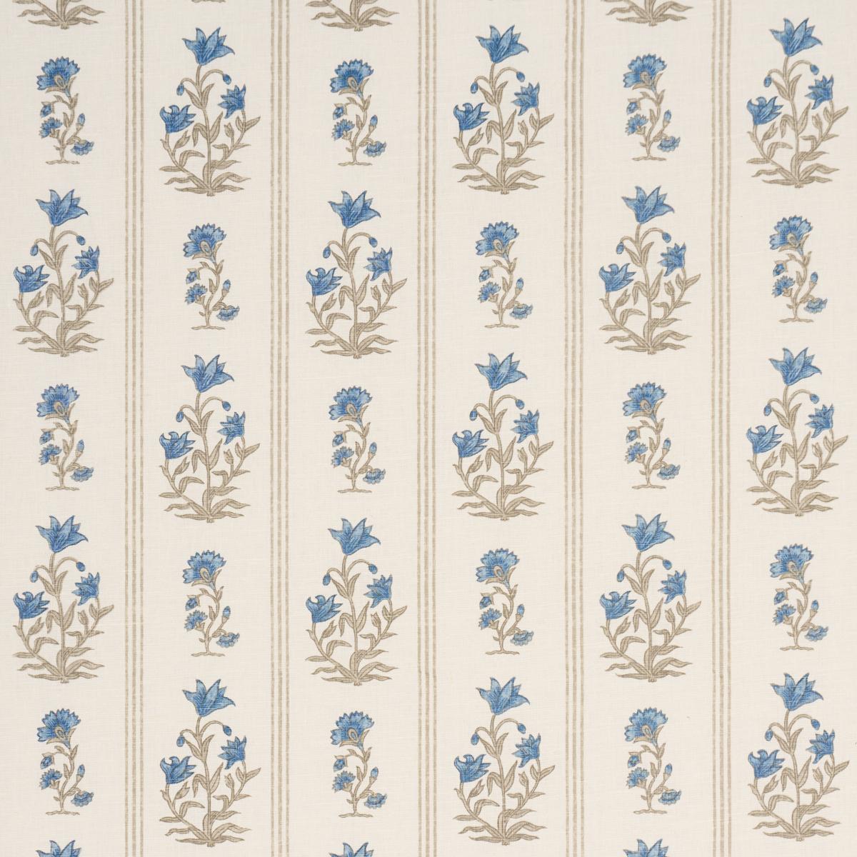 Schumacher Ellora Hand-Print Blue Fabric