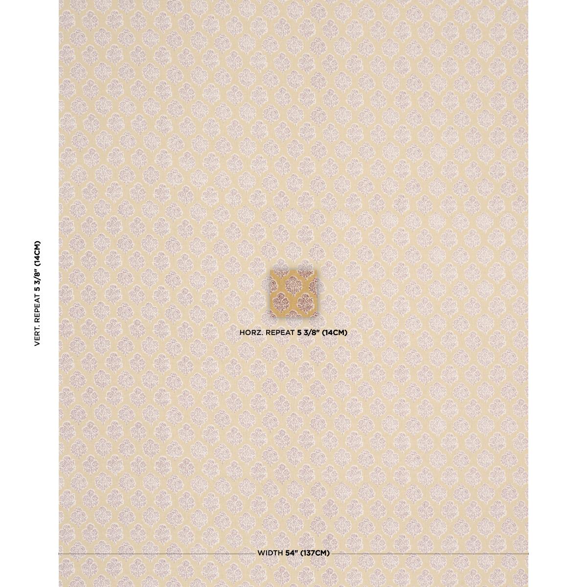 Schumacher Manali Hand-Print Red & Mustard Fabric
