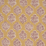 Schumacher Manali Hand-Print Red & Mustard Fabric