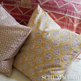 Schumacher Manali Hand-Print Red & Mustard Fabric