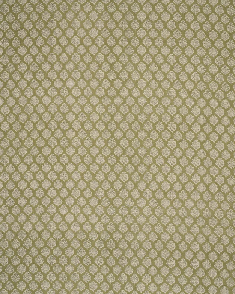 Schumacher Manali Hand-Print Green Fabric