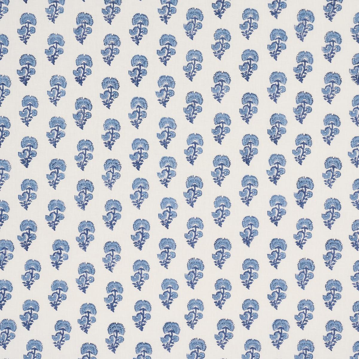 Schumacher Kaasni Hand-Block Print Indigo Fabric