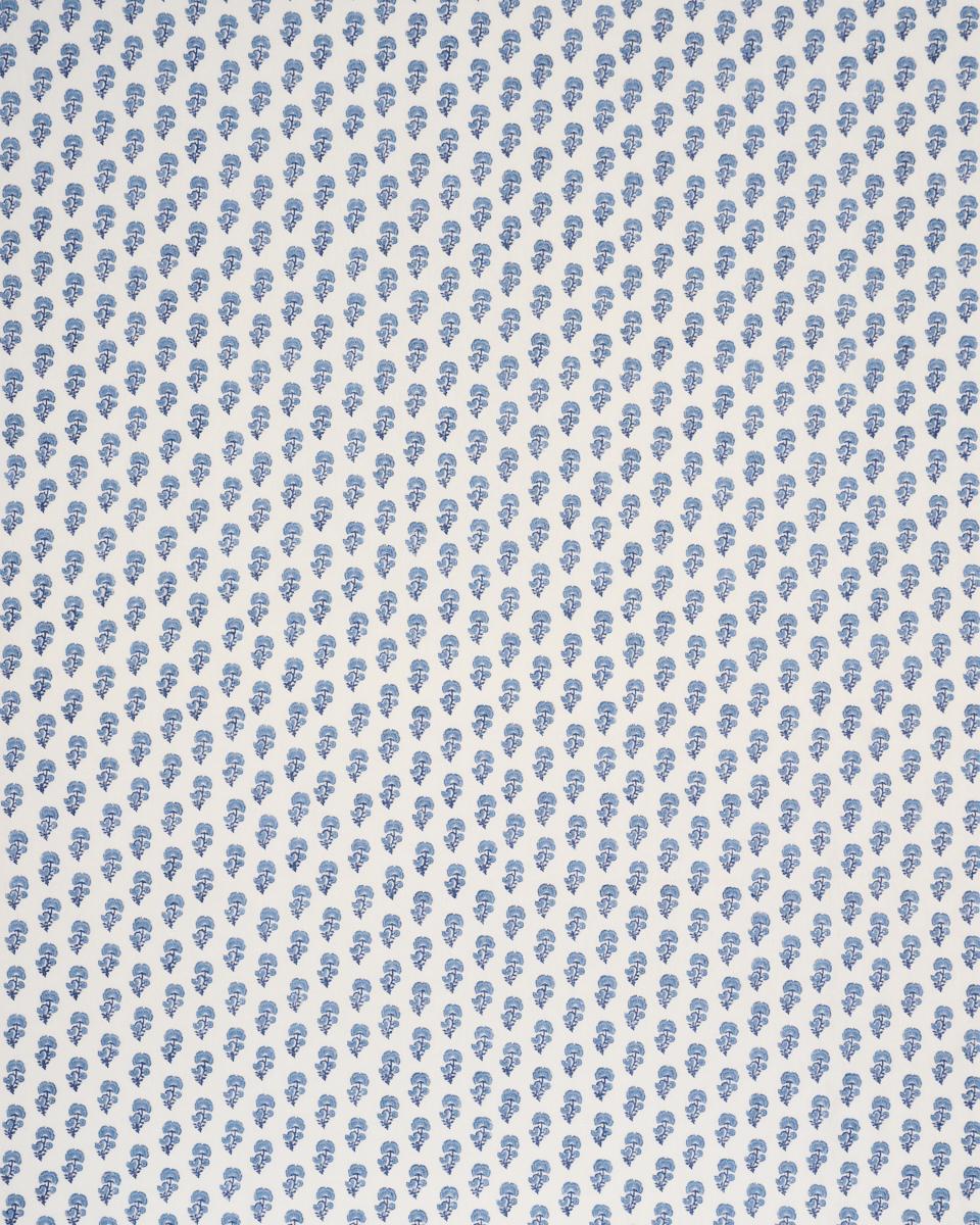 Schumacher Kaasni Hand-Block Print Indigo Fabric