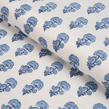 Schumacher Kaasni Hand-Block Print Indigo Fabric