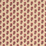 Schumacher Kaasni Hand-Block Print Red Fabric