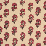 Schumacher Kaasni Hand-Block Print Red Fabric
