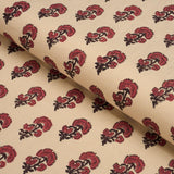 Schumacher Kaasni Hand-Block Print Red Fabric