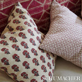 Schumacher Kaasni Hand-Block Print Red Fabric