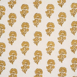 Schumacher Kaasni Hand-Block Print Yellow Fabric