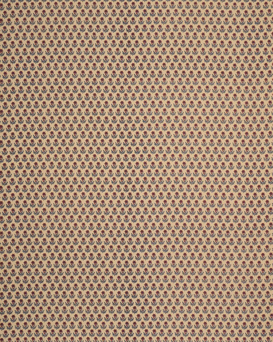 Schumacher Amisha Hand-Print Red & Indigo Fabric
