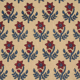 Schumacher Amisha Hand-Print Red & Indigo Fabric