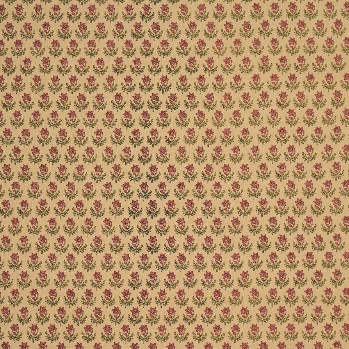 Schumacher Amisha Hand-Print Red & Mustard Fabric