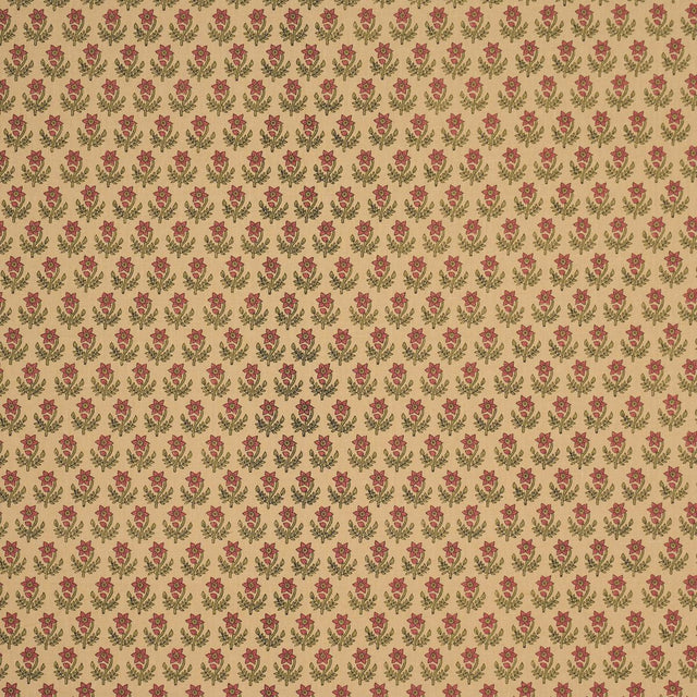 Schumacher Amisha Hand-Print Red & Mustard Fabric