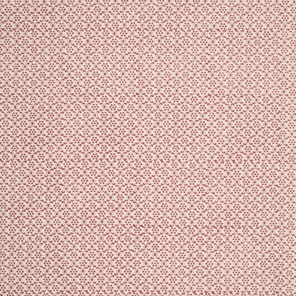 Schumacher Laksha Hand-Block Print Red Fabric