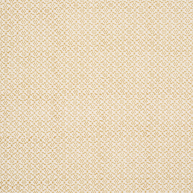 Schumacher Laksha Hand-Block Print Yellow Fabric