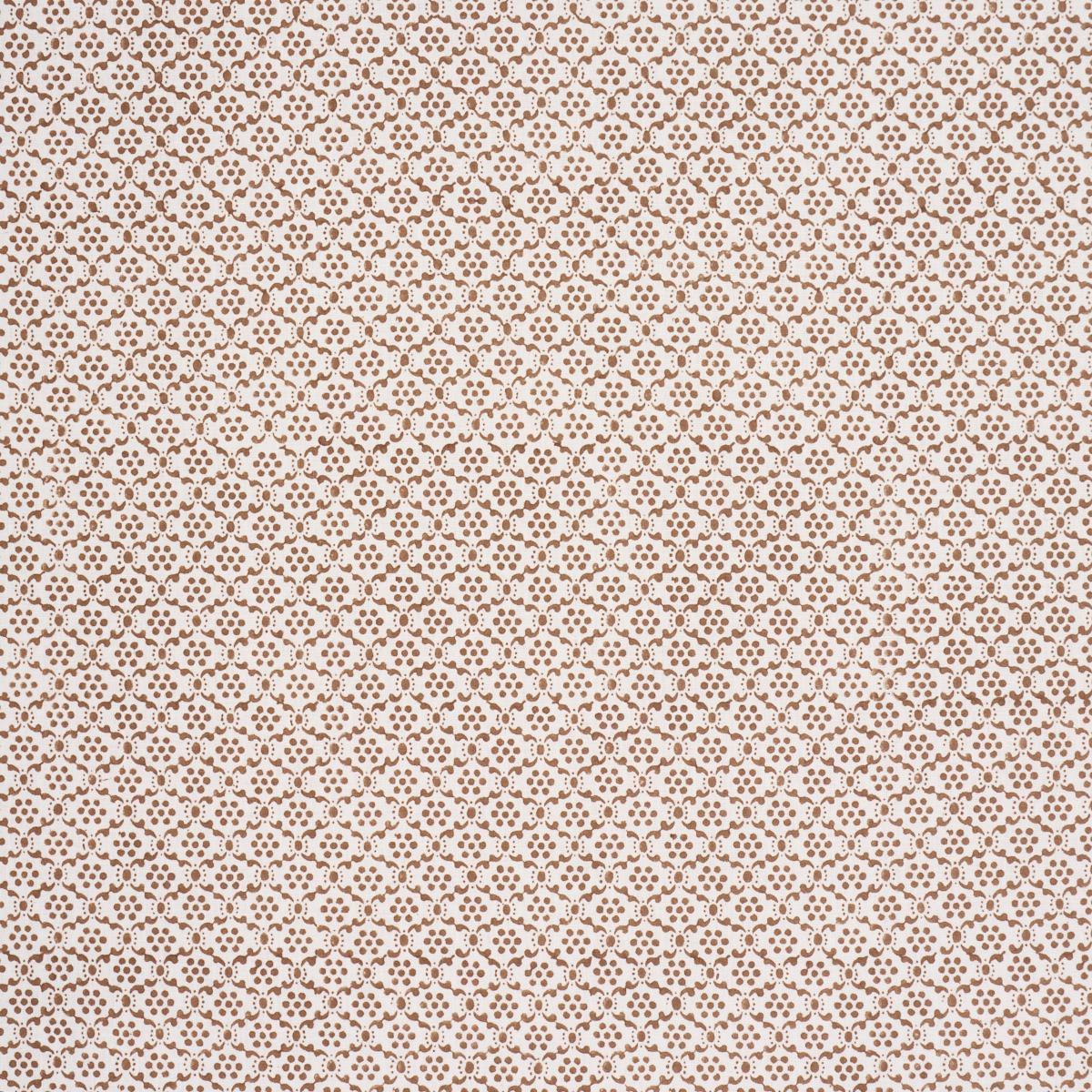 Schumacher Laksha Hand-Block Print Brown Fabric