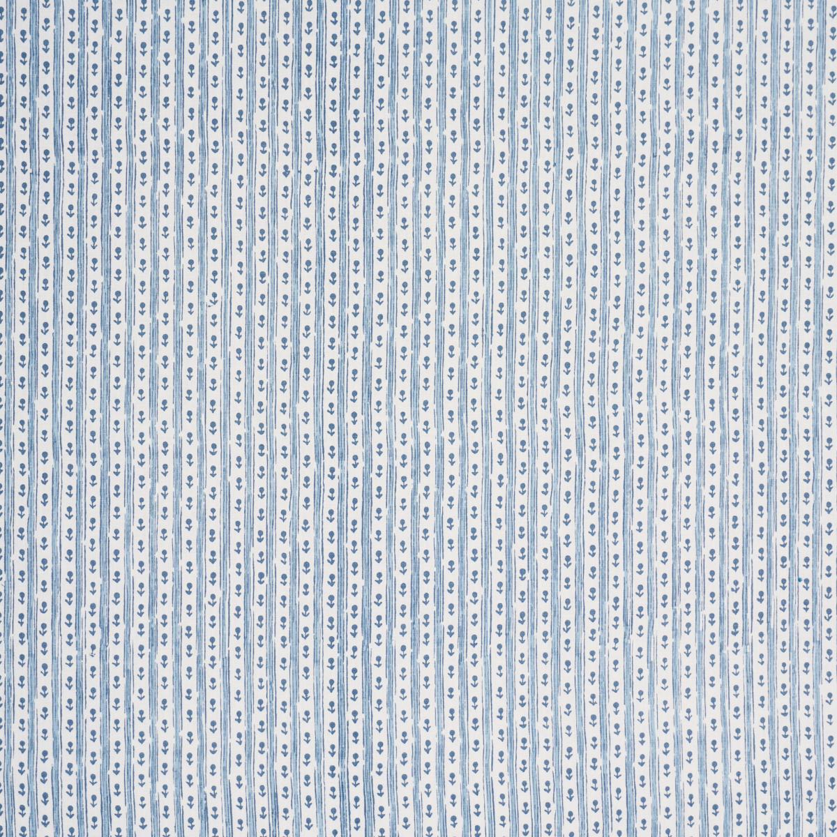 Schumacher Nidhi Stripe Hand-Print Sky Fabric