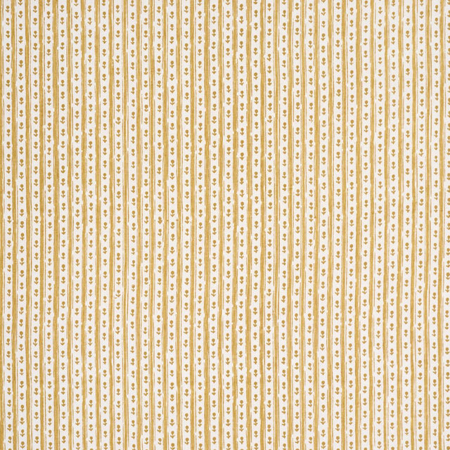 Schumacher Nidhi Stripe Hand-Print Yellow Fabric